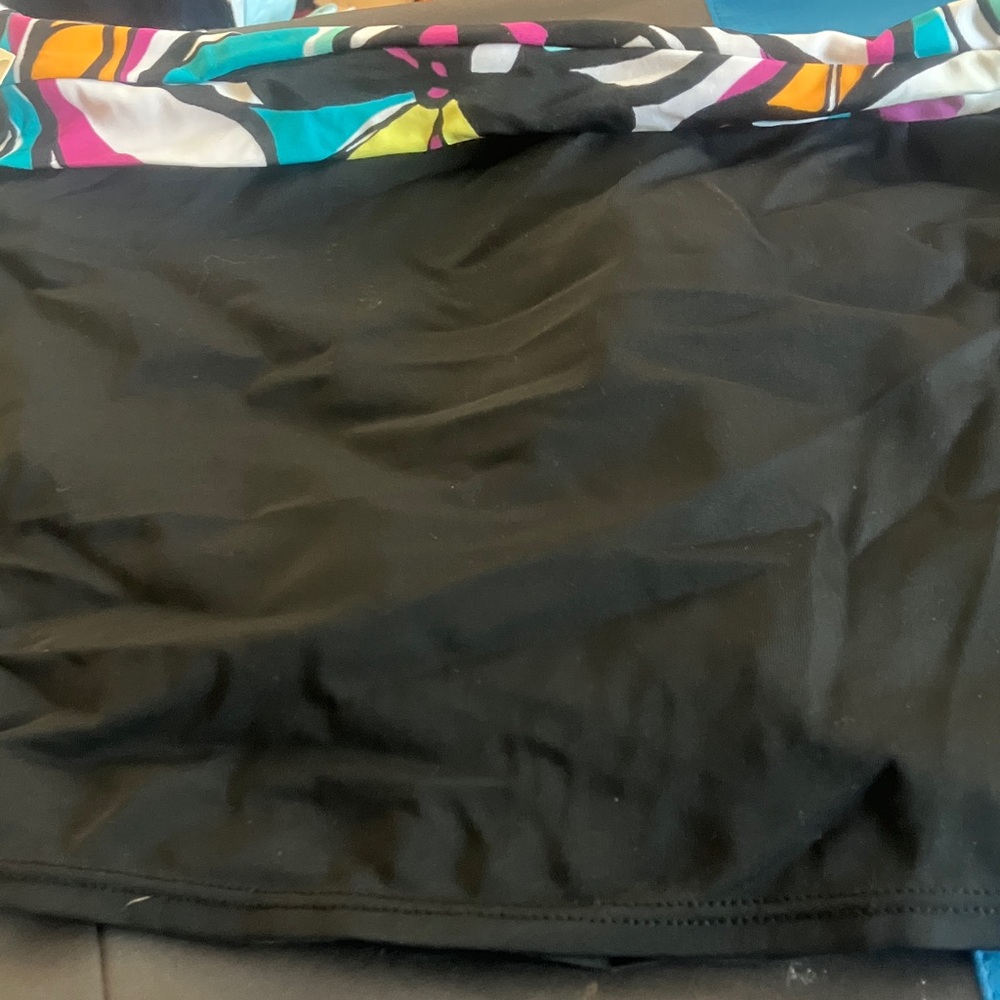 FINAL MARKDOWN a.n.a Black Swim bottom with Vibrant Accents 10 nwt